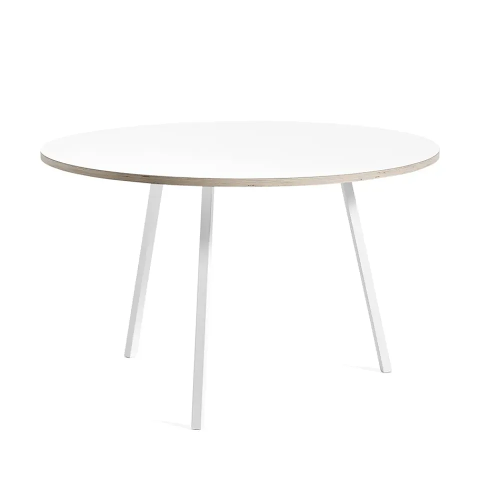 Mesa de comedor Loop Stand redonda, White laminate-white, Ø120 cm*HAY Best