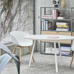 Mesa de comedor Loop Stand redonda, White laminate-white, Ø120 cm*HAY Best