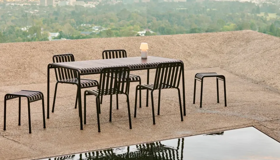 Mesa de comedor Palissade 170x90 cm, Anthracite*HAY