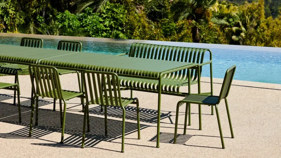 Mesa de comedor Palissade 170x90 cm, Olive green*HAY New