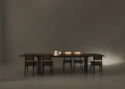 Mesa de comedor Private 100x320 cm, Roble teñido de marrón-*GUBI Outlet