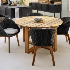 Mesa de comedor redonda Endless teca, Ø170 cm*Cane-line