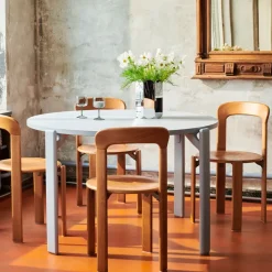 Mesa de comedor Rey Ø128 cm, Golden-Ivory white*HAY Clearance