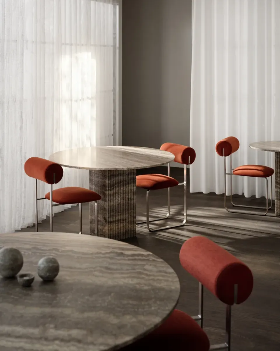 Mesa de comedor Soho, Tufo , Ø120 × 72 cm*NORR11 Sale