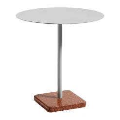 Mesa de comedor Terrazzo Ø70 cm, Red terrazzo-sky grey*HAY Best