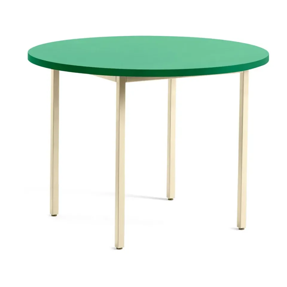 Mesa de comedor Two-Colour Ø105 cm, Ivory-green mint*HAY New