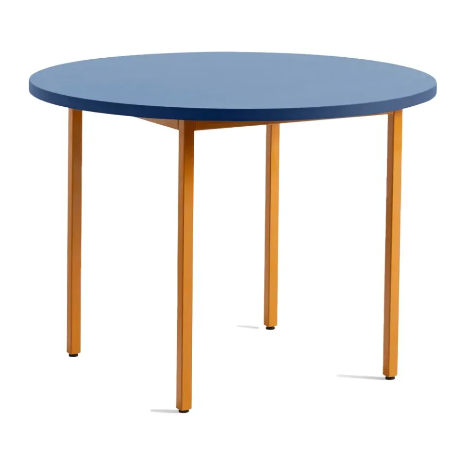 Mesa de comedor Two-Colour Ø105 cm, Ochre-blue*HAY Outlet