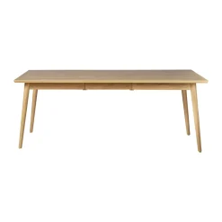 Mesa de comedor VIOR 90x200 cm, Roble lacado*NJRD Best