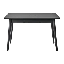 Mesa de comedor VIOR 90x120 cm, Roble lacado en negro*NJRD New