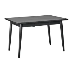 Mesa de comedor VIOR 90x120 cm, Roble lacado en negro*NJRD New