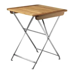 Mesa de exterior M26 Lilleø, Teak-acero inoxidable*FDB Møbler Best