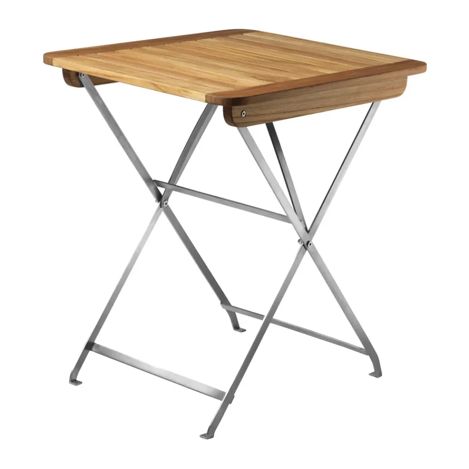 Mesa de exterior M26 Lilleø, Teak-acero inoxidable*FDB Møbler Best