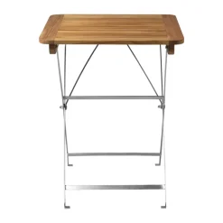 Mesa de exterior M26 Lilleø, Teak-acero inoxidable*FDB Møbler Best