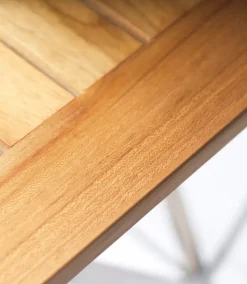 Mesa de exterior M26 Lilleø, Teak-acero inoxidable*FDB Møbler Best