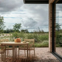 Mesa de jardín M27 Sammen Ø120 cm, Teca maciza aceitada*FDB Møbler Online