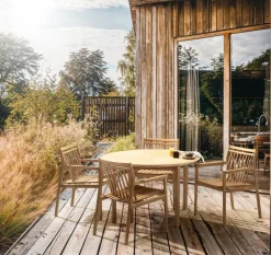 Mesa de jardín M27 Sammen Ø120 cm, Teca maciza aceitada*FDB Møbler Online
