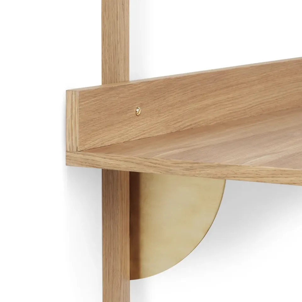 Mesa escritorio Sector, Oak-brass*Ferm Living Discount