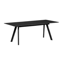 Mesa extensible CPH30 2.0, 80x160 cm, Black linoleum-roble lacado*HAY New