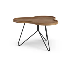 Mesa Flower mono Edición Especial 62x66 cm, H39 cm-nogal lacado-acero lacado en negro*Swedese Clearance