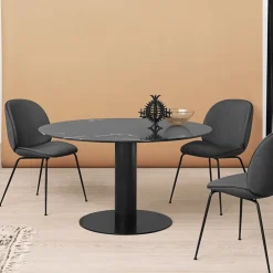 Mesa 2.0, Marble green, ø150, base negra*GUBI