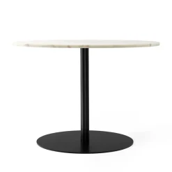 Mesa Harbour Column, Marble offwhite, ø105 cm, base negra*Audo Copenhagen Clearance
