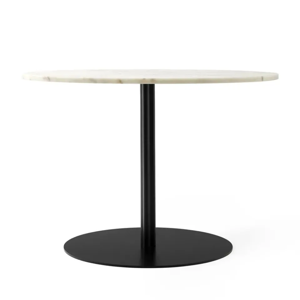 Mesa Harbour Column, Marble offwhite, ø105 cm, base negra*Audo Copenhagen Clearance
