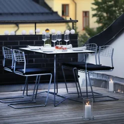 Mesa High Tech rectangular, -estructura galvanizada en caliente*Grythyttan Stålmöbler Clearance