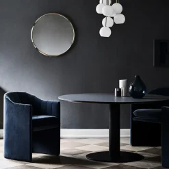 Mesa In Between SK12, Roble lacado , base de metal mate*&Tradition Hot