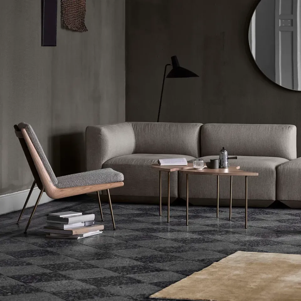 Mesa lateral Pinwheel HM7, Roble aceitado blanco*&Tradition Best