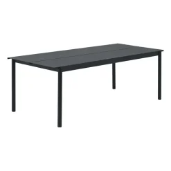 Mesa Linear steel table 220x90 cm, black (RAL 7021)*Muuto Clearance