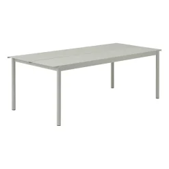 Mesa Linear steel table 220x90 cm, grey (RAL 7044)*Muuto Discount