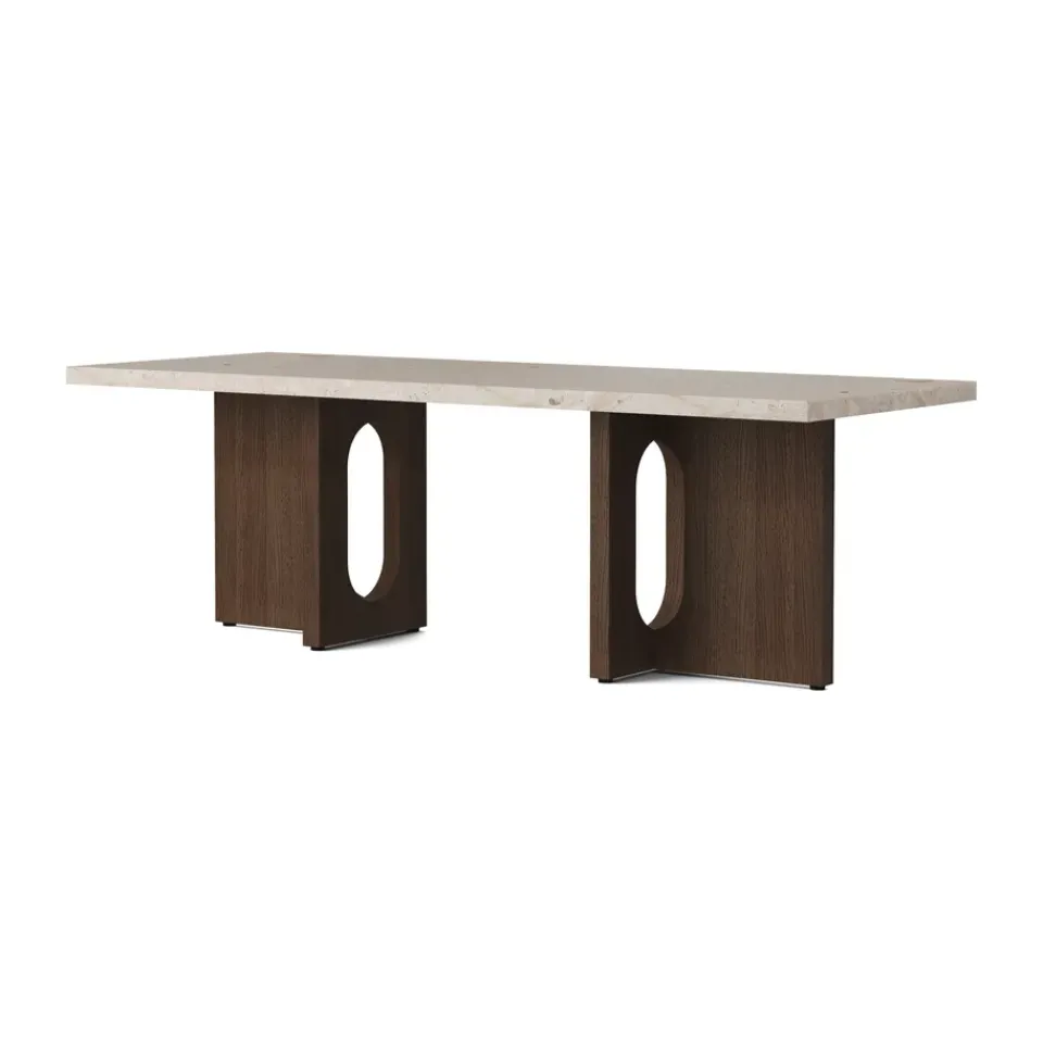 Mesa lounge Androgyne, Sand/kunis breccia, base de roble teñido de negro*Audo Copenhagen Sale