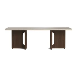 Mesa lounge Androgyne, Sand/kunis breccia, base de roble teñido de negro*Audo Copenhagen Sale
