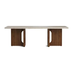 Mesa lounge Androgyne, Sand/kunis breccia, base de nogal*Audo Copenhagen