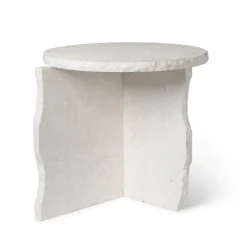 Mesa Mineral Sculptural Ø52 cm, Bianco Curia*Ferm Living Online