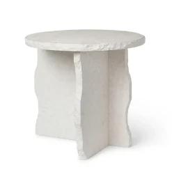 Mesa Mineral Sculptural Ø52 cm, Bianco Curia*Ferm Living Online