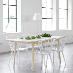 Mesa Miss Holly, 175x82 cm, Abedul aceitado blanco, no divisible*Stolab Outlet