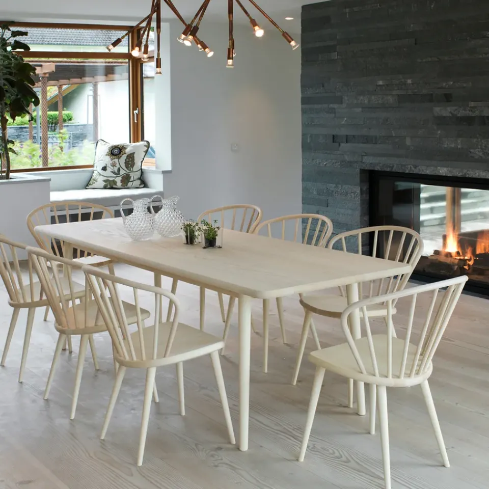 Mesa Miss Holly, 175x82 cm, Abedul aceitado blanco, no divisible*Stolab Outlet