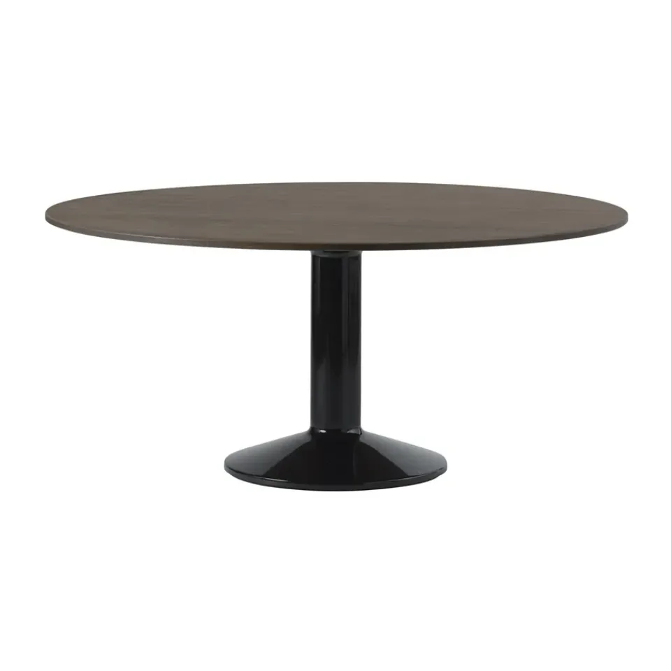 Mesa pedestal Midst, Dark oiled oak-black, Ø160 cm*Muuto Sale