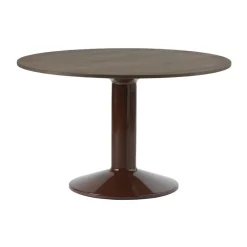 Mesa pedestal Midst, Dark oiled oak-dark red, Ø120 cm*Muuto Outlet