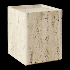 Mesa Pietra 33x33x40 cm, Neutral white travertine*GUBI Discount