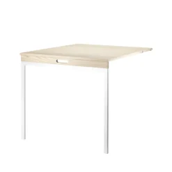 Mesa plegable , Fresno-patas de metal blancas*String Outlet
