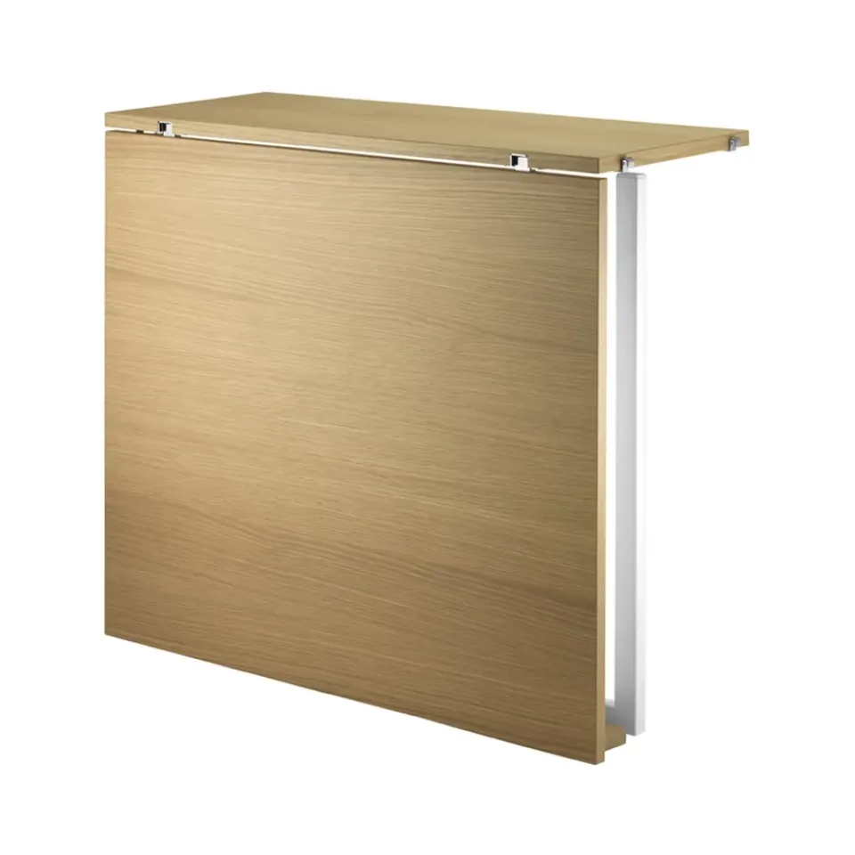 Mesa plegable , Roble-patas de metal blancas*String Outlet