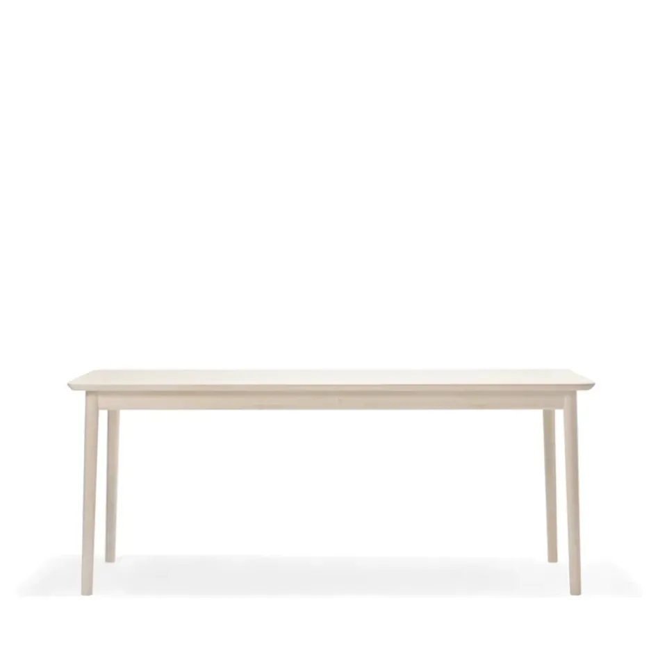 Mesa Prima Vista, Abedul claro lacado mate, 120cm, 1 tablero de extensión*Stolab Best