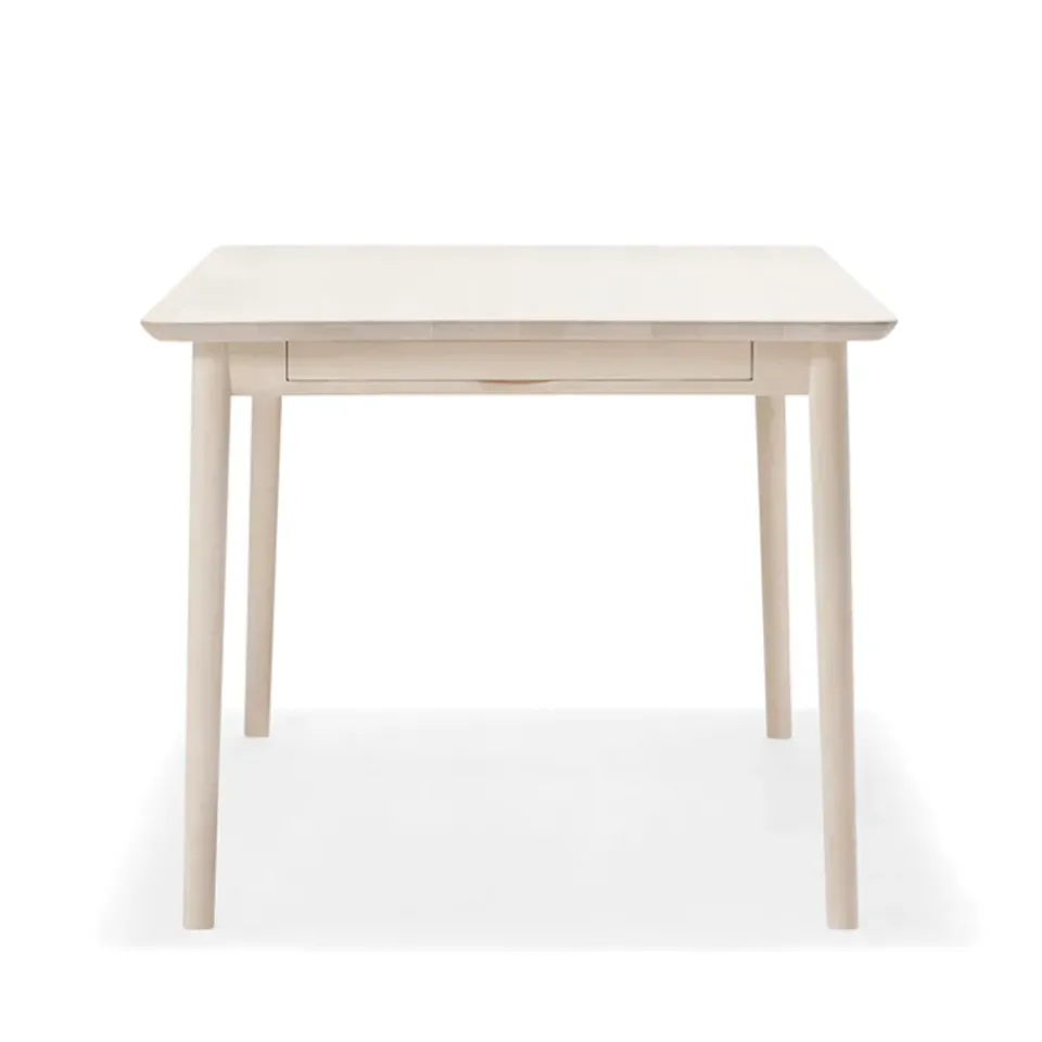 Mesa Prima Vista, Abedul claro lacado mate, 120cm, 1 tablero de extensión*Stolab Best