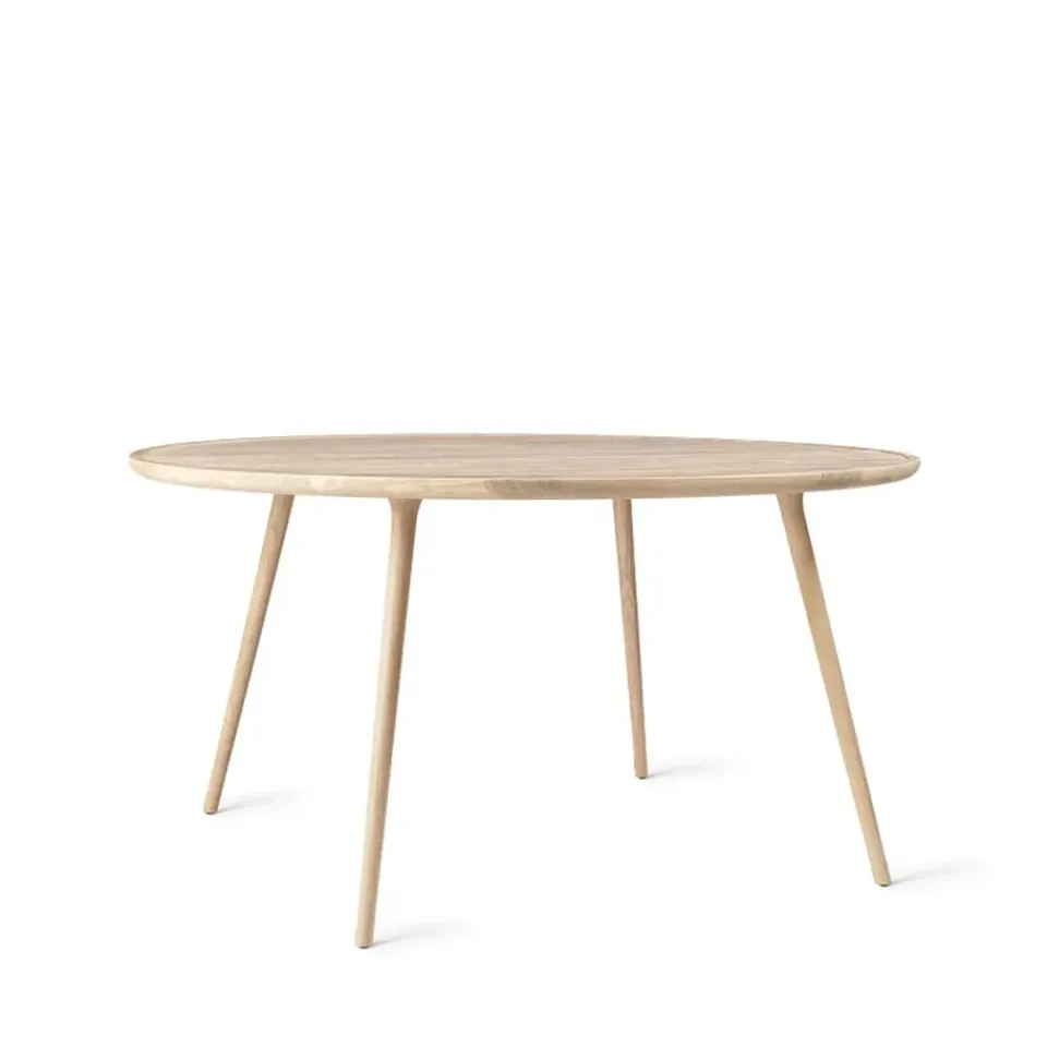 Mesa redonda Accent, Roble pigmento blanco lacado mate, ø140 cm*Mater New