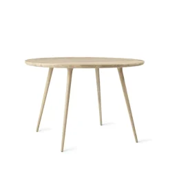 Mesa redonda Accent, Roble pigmento blanco lacado mate, ø110 cm*Mater Online
