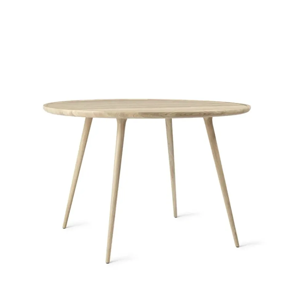 Mesa redonda Accent, Roble pigmento blanco lacado mate, ø110 cm*Mater Online
