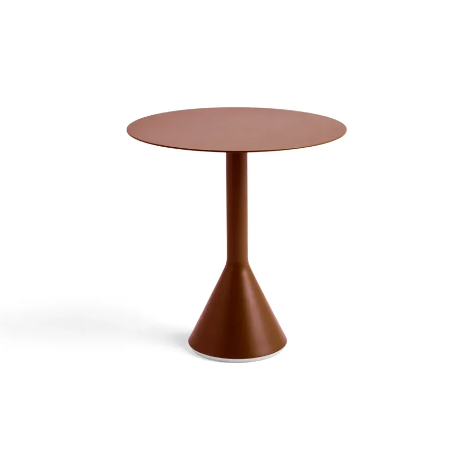 Mesa redonda de café Palissade Cone, Iron red, Ø70 cm*HAY Hot