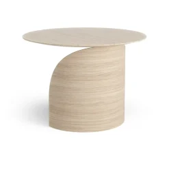 Mesa Savoa H45 cm, roble pigmentado blanco*Swedese